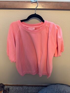(#17) 78 & Sunny Coral Short-Sleeve Pullover Sweatshirt